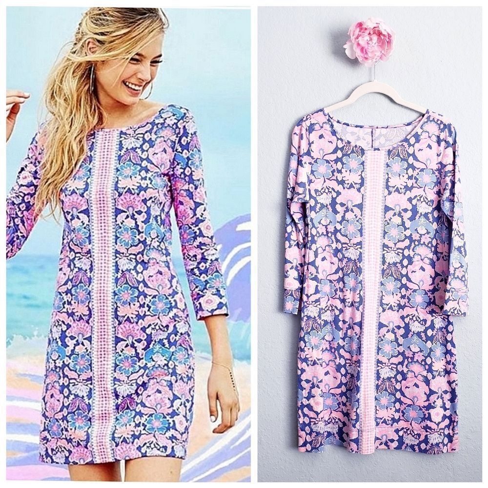 Lilly Pulitzer Longsleeve Marlowe Dress in Iris Blue Werk It